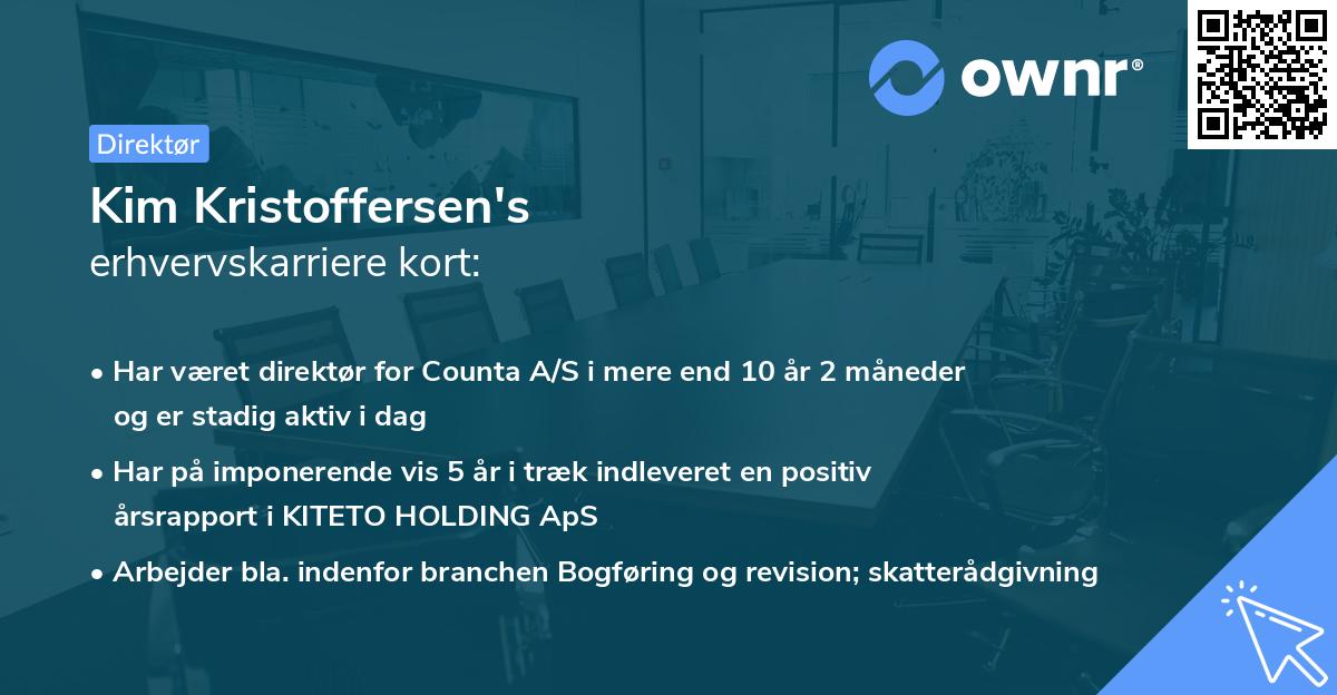 Kim Kristoffersen's erhvervskarriere kort