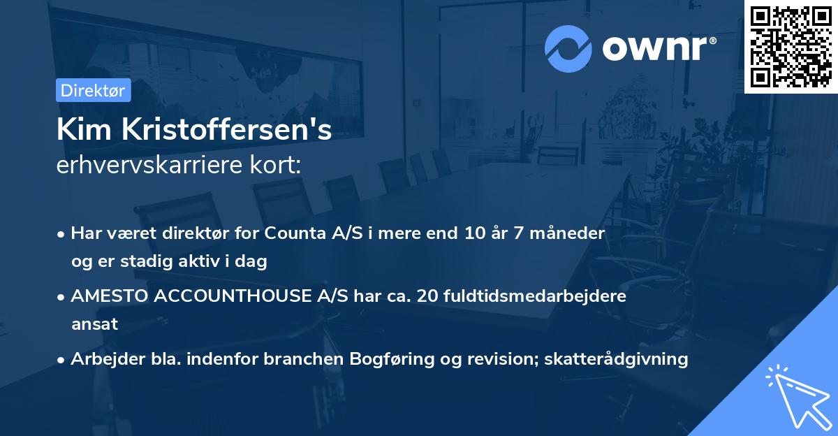 Kim Kristoffersen's erhvervskarriere kort