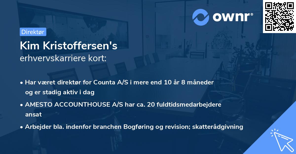 Kim Kristoffersen's erhvervskarriere kort