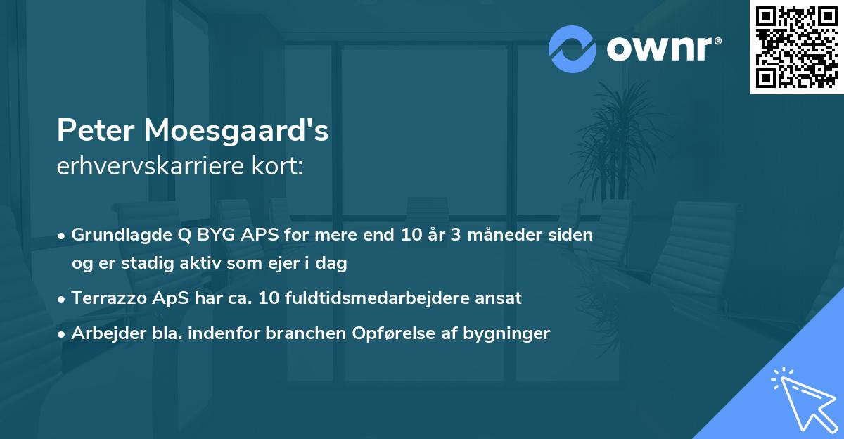 Peter Moesgaard's erhvervskarriere kort
