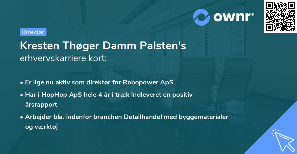 Kresten Thøger Damm Palsten's erhvervskarriere kort