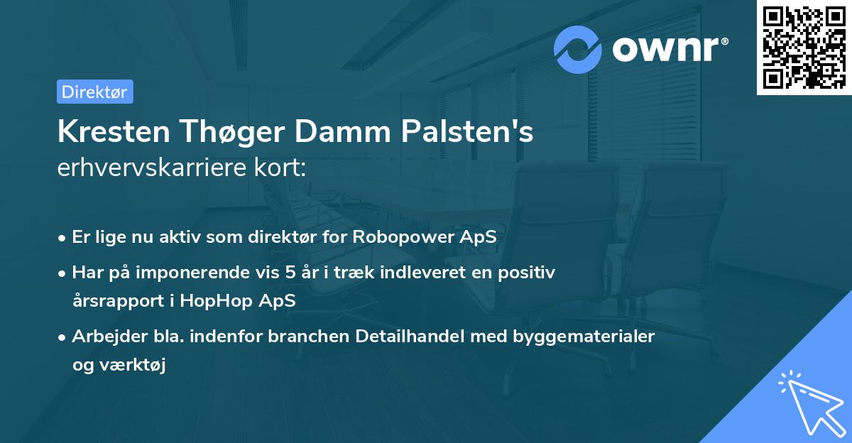 Kresten Thøger Damm Palsten's erhvervskarriere kort
