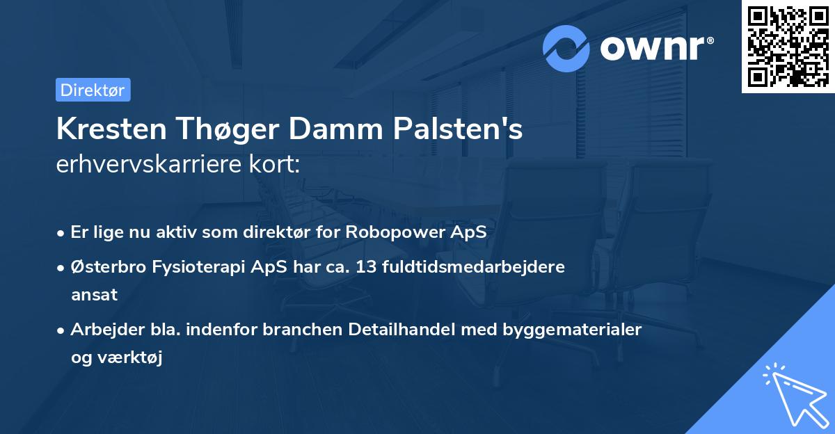 Kresten Thøger Damm Palsten's erhvervskarriere kort