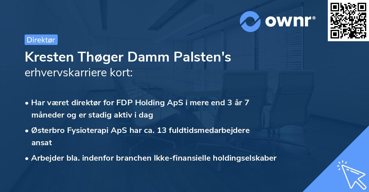 Kresten Thøger Damm Palsten's erhvervskarriere kort