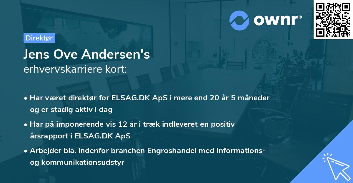 Jens Ove Andersen's erhvervskarriere kort