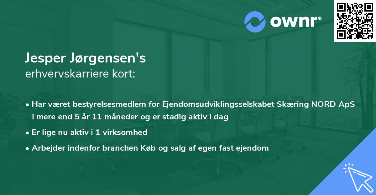 Jesper Jørgensen's erhvervskarriere kort