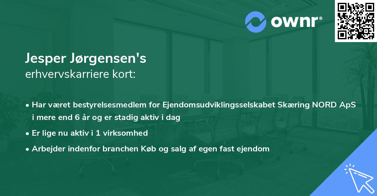 Jesper Jørgensen's erhvervskarriere kort
