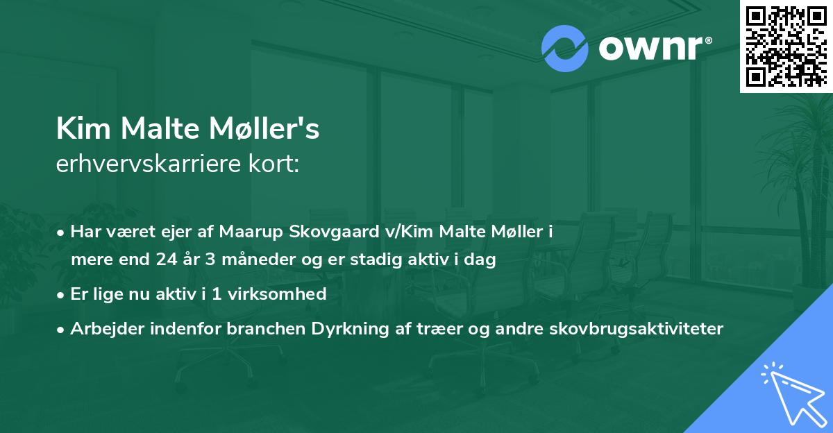 Kim Malte Møller's erhvervskarriere kort