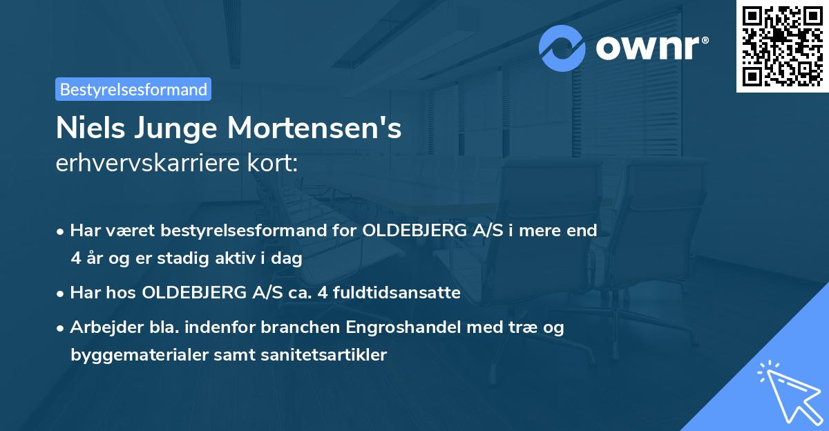 Niels Junge Mortensen's erhvervskarriere kort