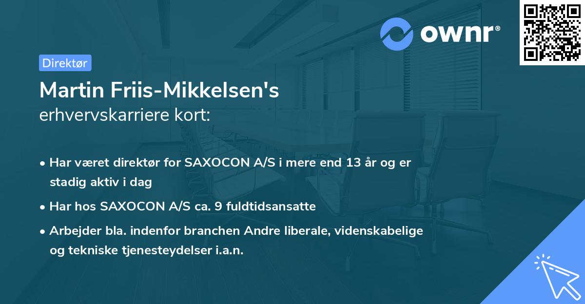 Martin Friis-Mikkelsen's erhvervskarriere kort