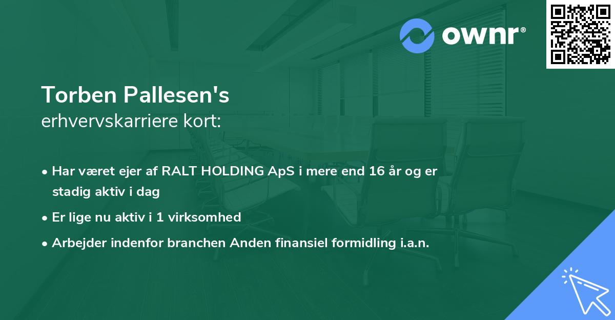 Torben Pallesen's erhvervskarriere kort
