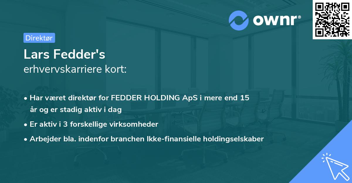 Lars Fedder's erhvervskarriere kort