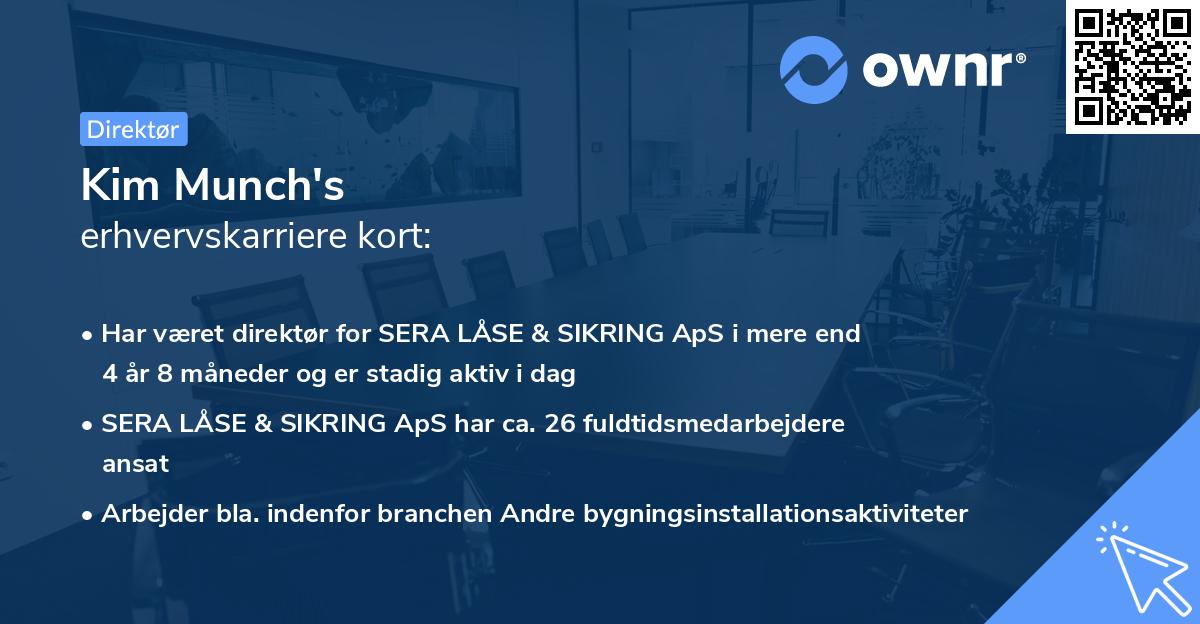 Kim Munch's erhvervskarriere kort