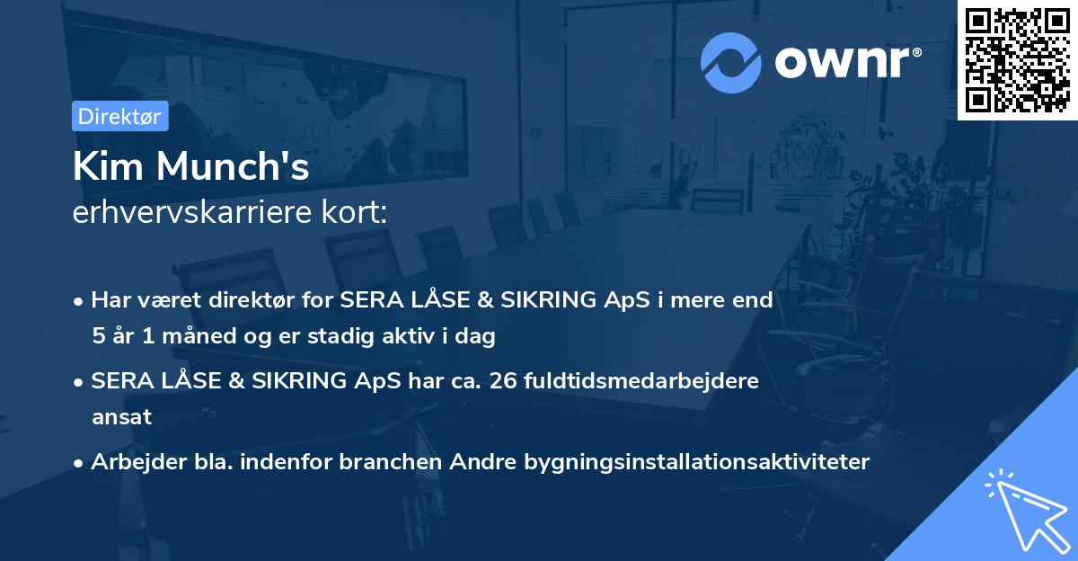 Kim Munch's erhvervskarriere kort