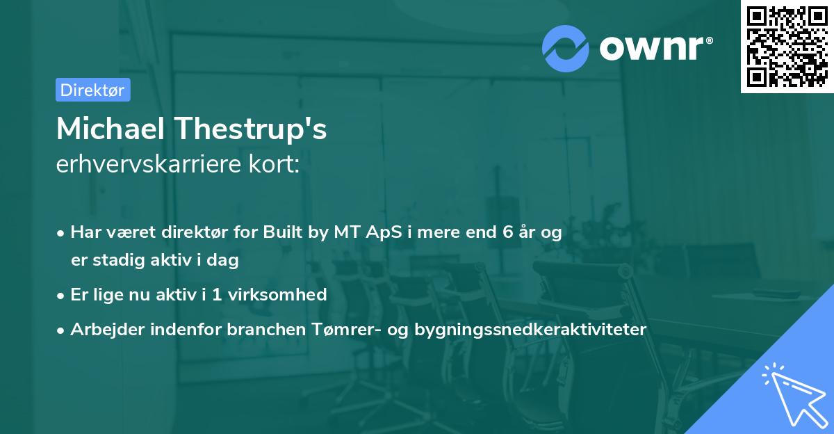 Michael Thestrup's erhvervskarriere kort