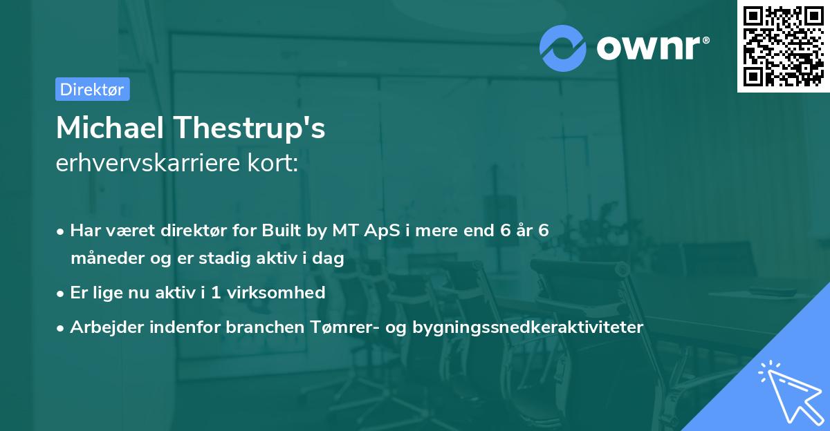 Michael Thestrup's erhvervskarriere kort