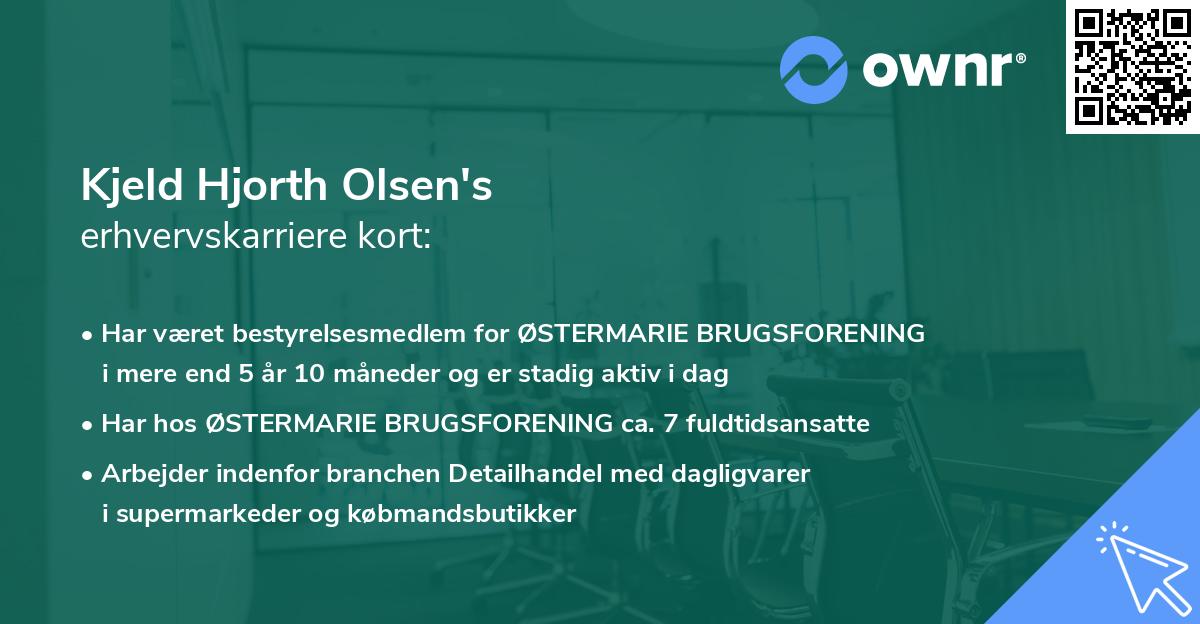 Kjeld Hjorth Olsen's erhvervskarriere kort