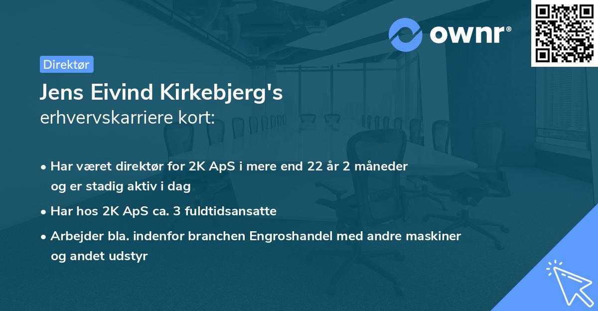 Jens Eivind Kirkebjerg's erhvervskarriere kort