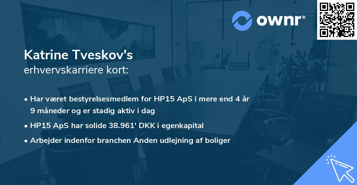 Katrine Tveskov's erhvervskarriere kort