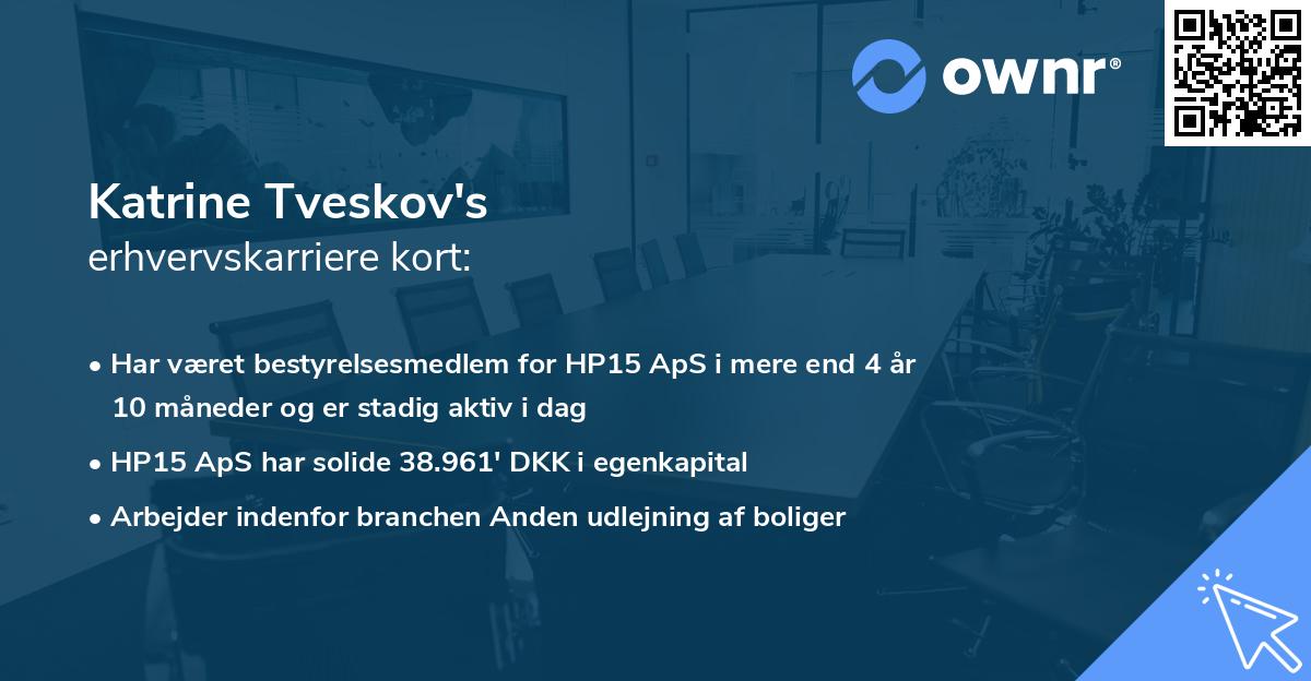 Katrine Tveskov's erhvervskarriere kort