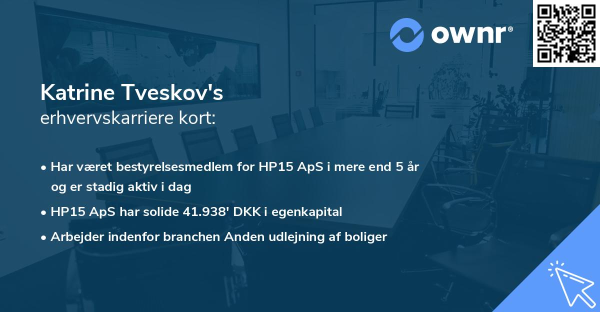 Katrine Tveskov's erhvervskarriere kort