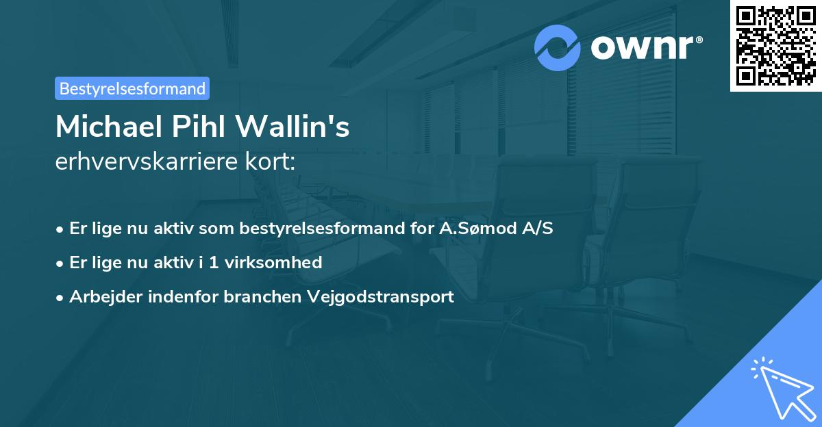 Michael Pihl Wallin's erhvervskarriere kort