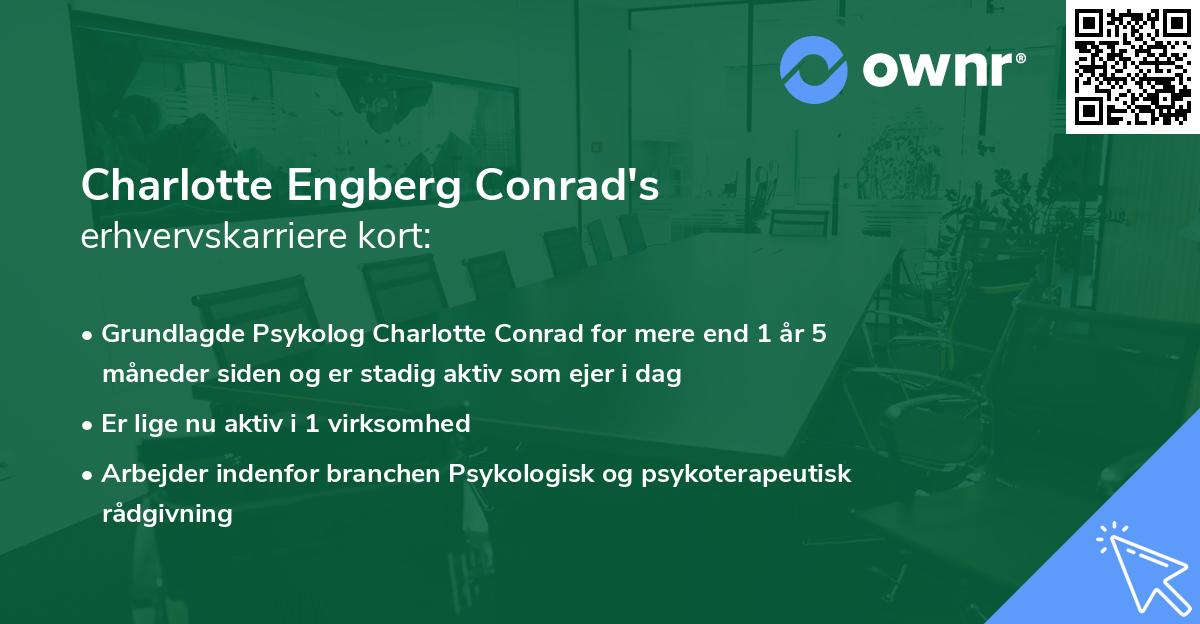 Charlotte Engberg Conrad's erhvervskarriere kort