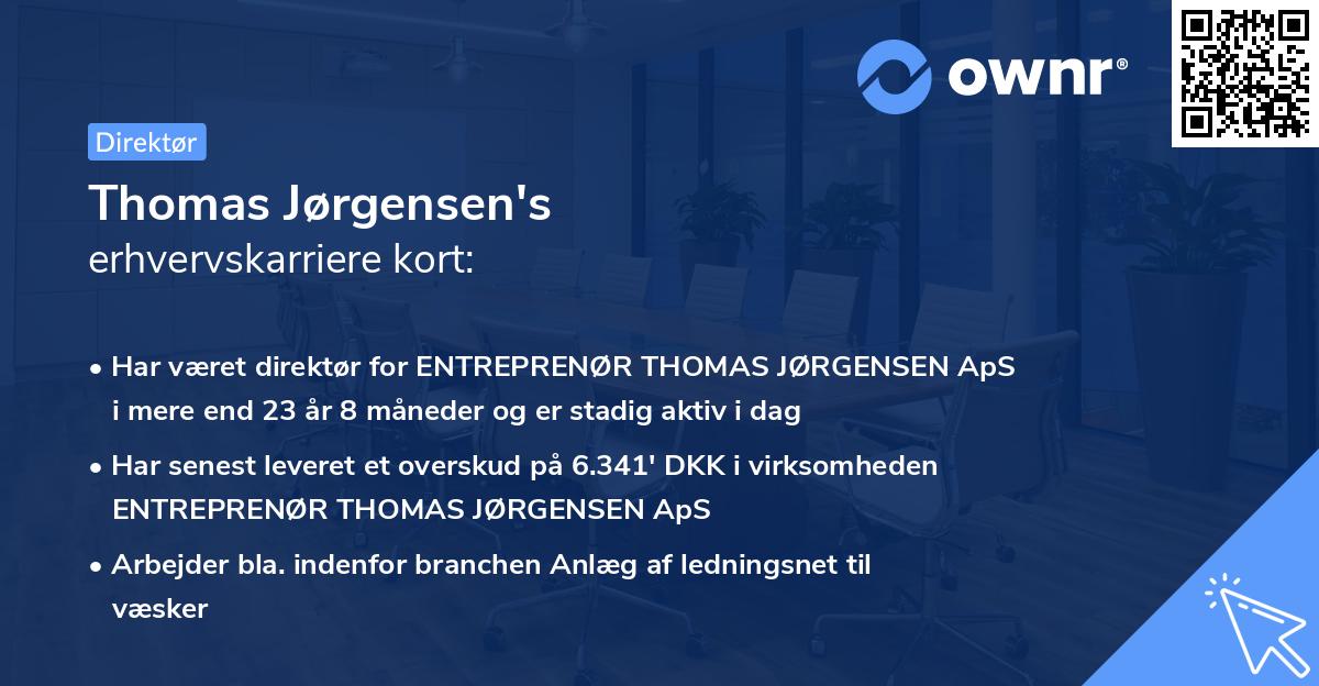 Thomas Jørgensen's erhvervskarriere kort