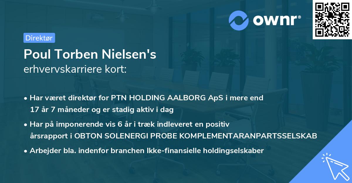 Poul Torben Nielsen's erhvervskarriere kort