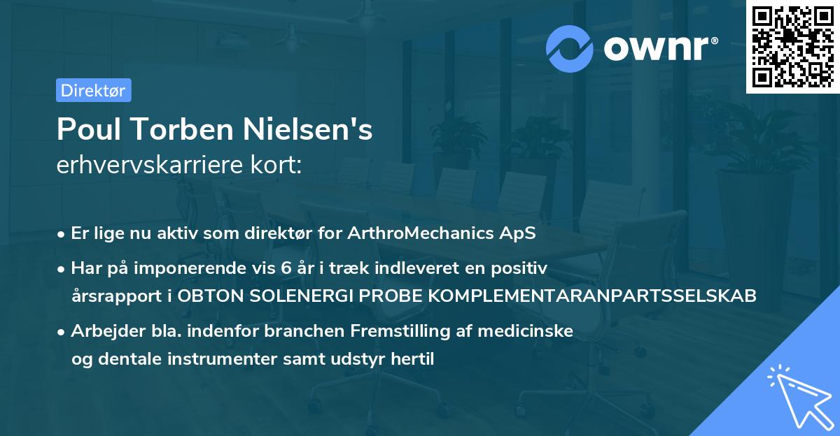 Poul Torben Nielsen's erhvervskarriere kort