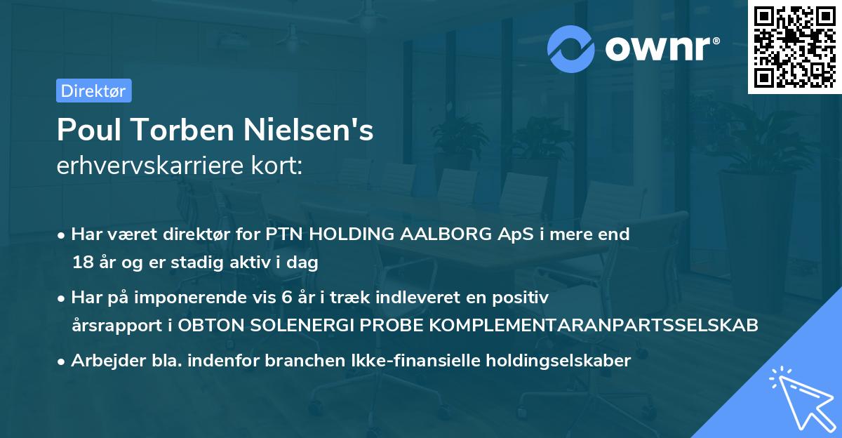 Poul Torben Nielsen's erhvervskarriere kort
