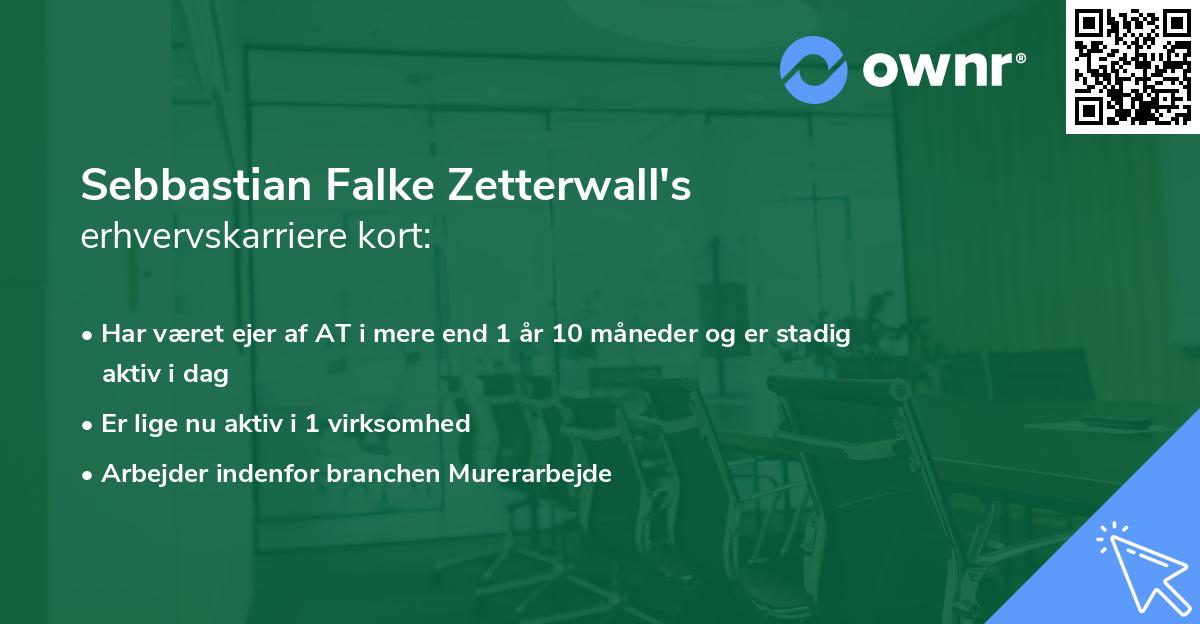 Sebbastian Falke Zetterwall's erhvervskarriere kort
