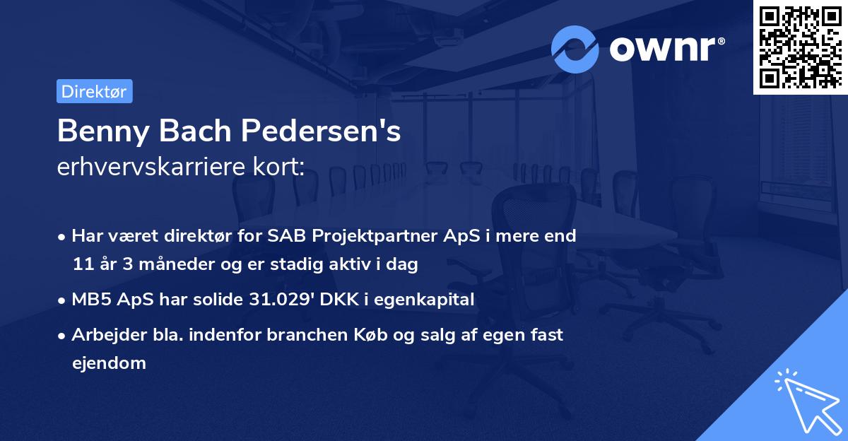 Benny Bach Pedersen's erhvervskarriere kort