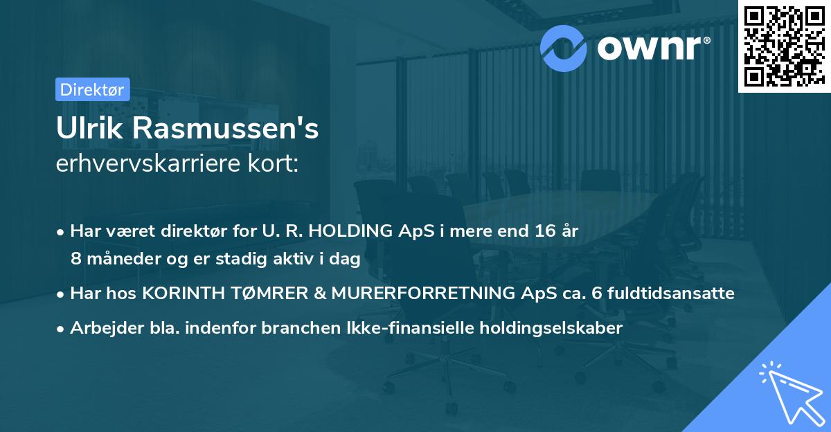 Ulrik Rasmussen's erhvervskarriere kort