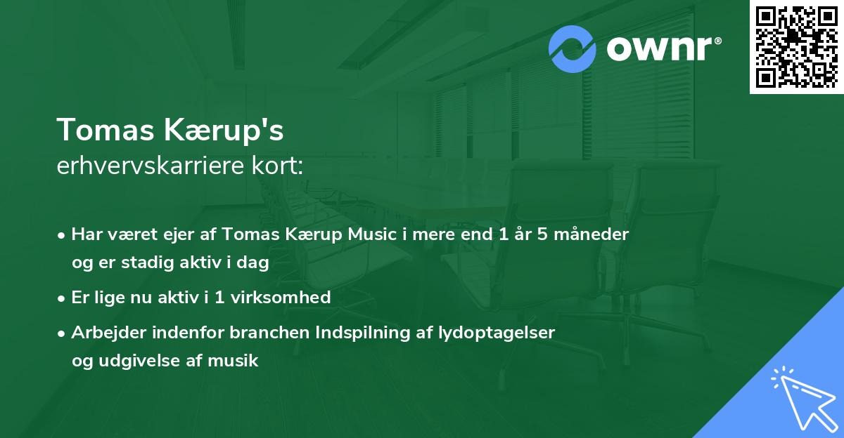 Tomas Kærup's erhvervskarriere kort