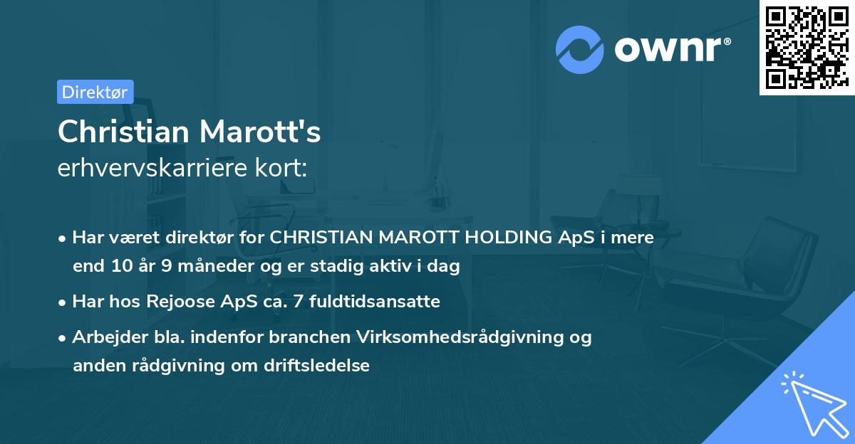 Christian Marott's erhvervskarriere kort