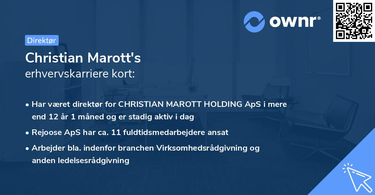 Christian Marott's erhvervskarriere kort