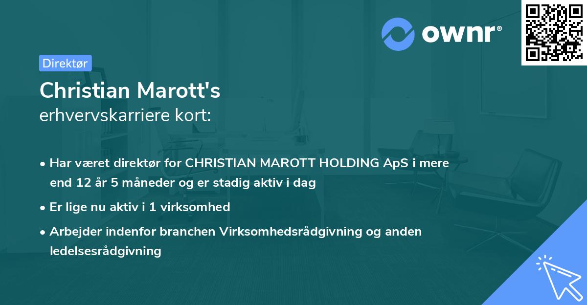 Christian Marott's erhvervskarriere kort