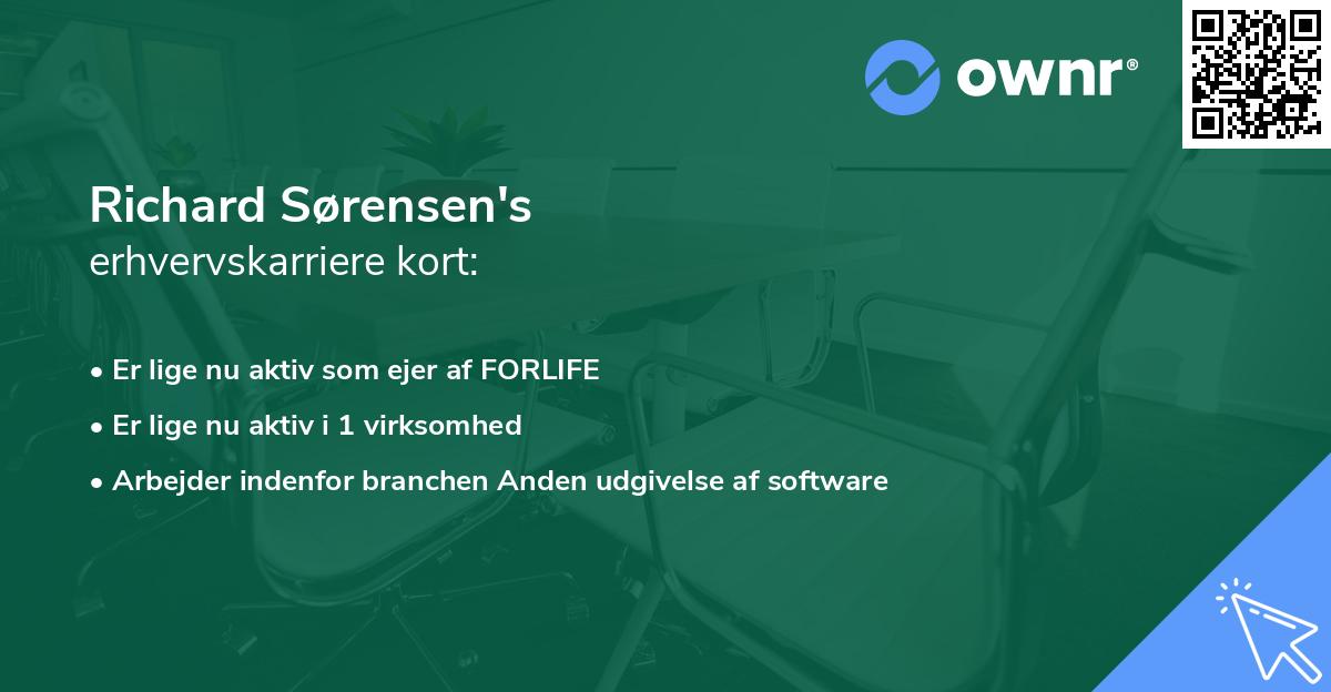 Richard Sørensen's erhvervskarriere kort
