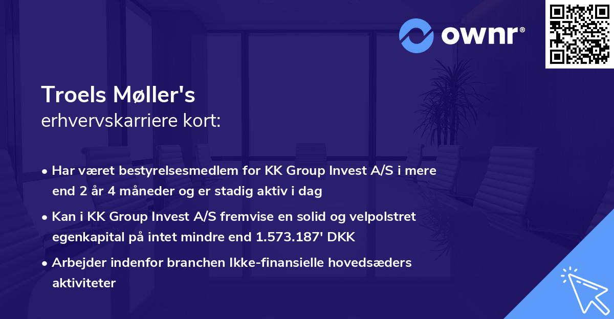 Troels Møller's erhvervskarriere kort