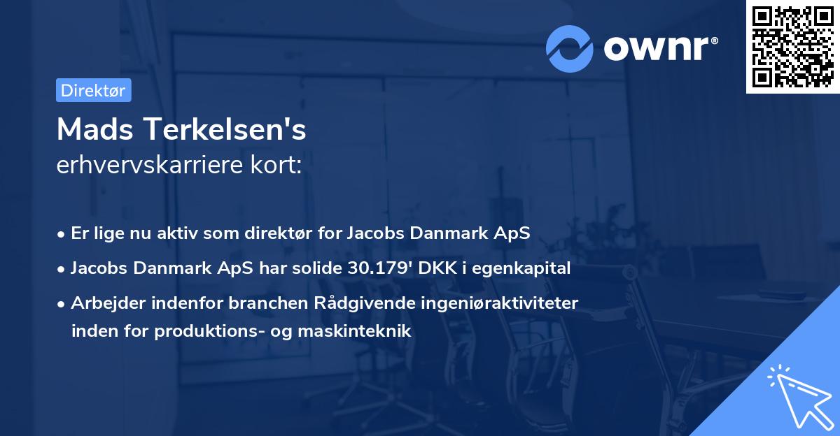 Mads Terkelsen's erhvervskarriere kort