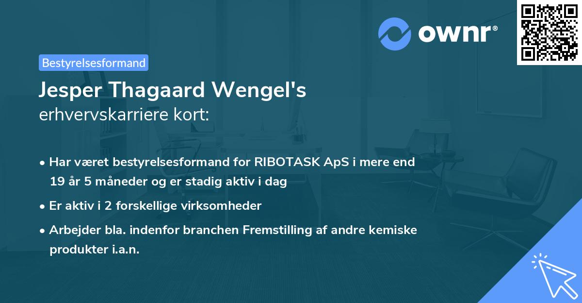 Jesper Thagaard Wengel's erhvervskarriere kort