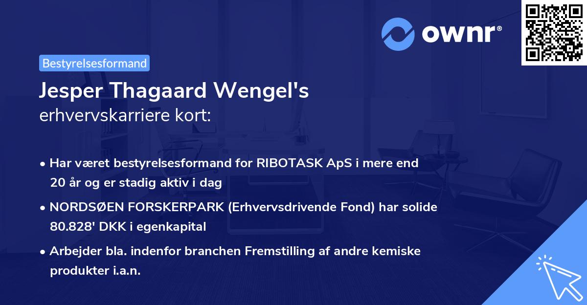 Jesper Thagaard Wengel's erhvervskarriere kort
