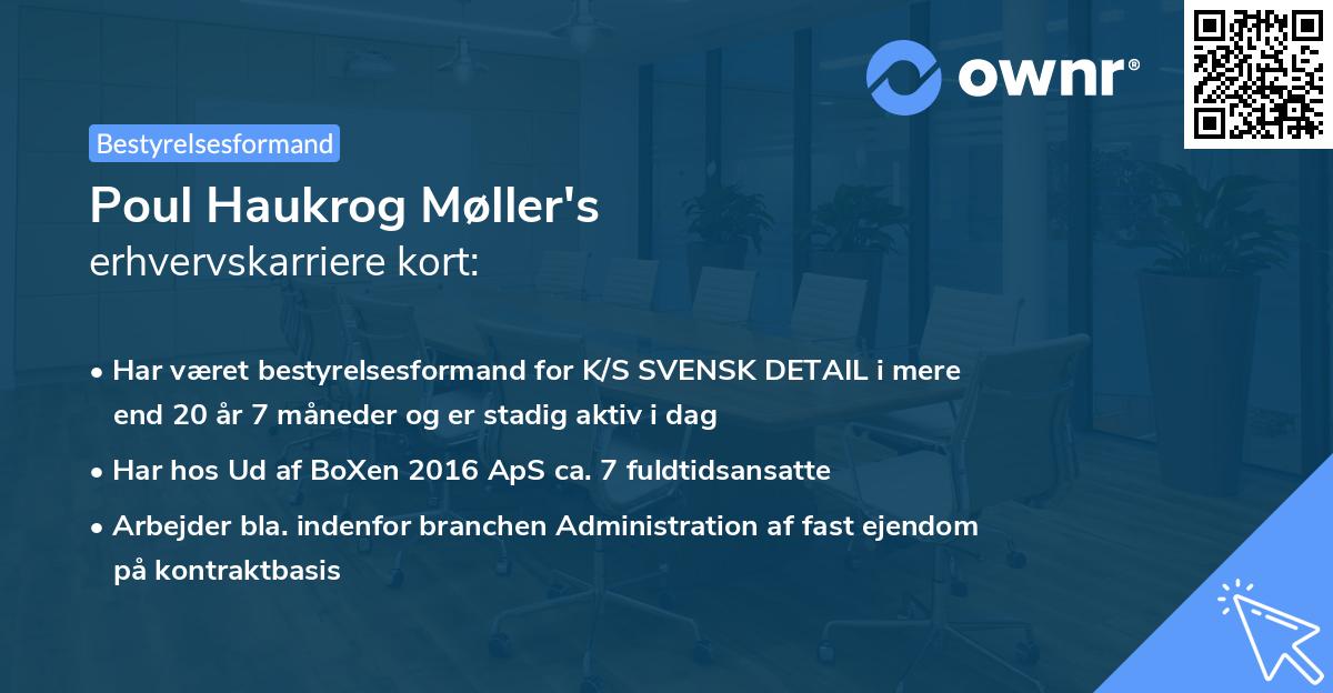 Poul Haukrog Møller's erhvervskarriere kort