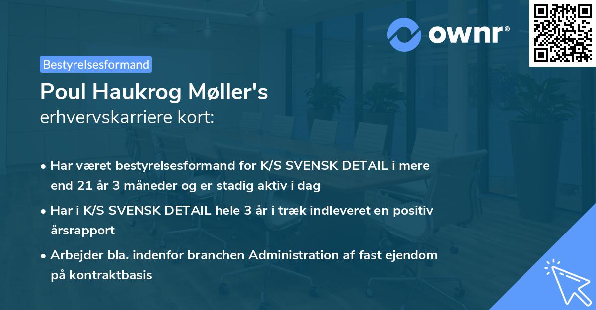 Poul Haukrog Møller's erhvervskarriere kort