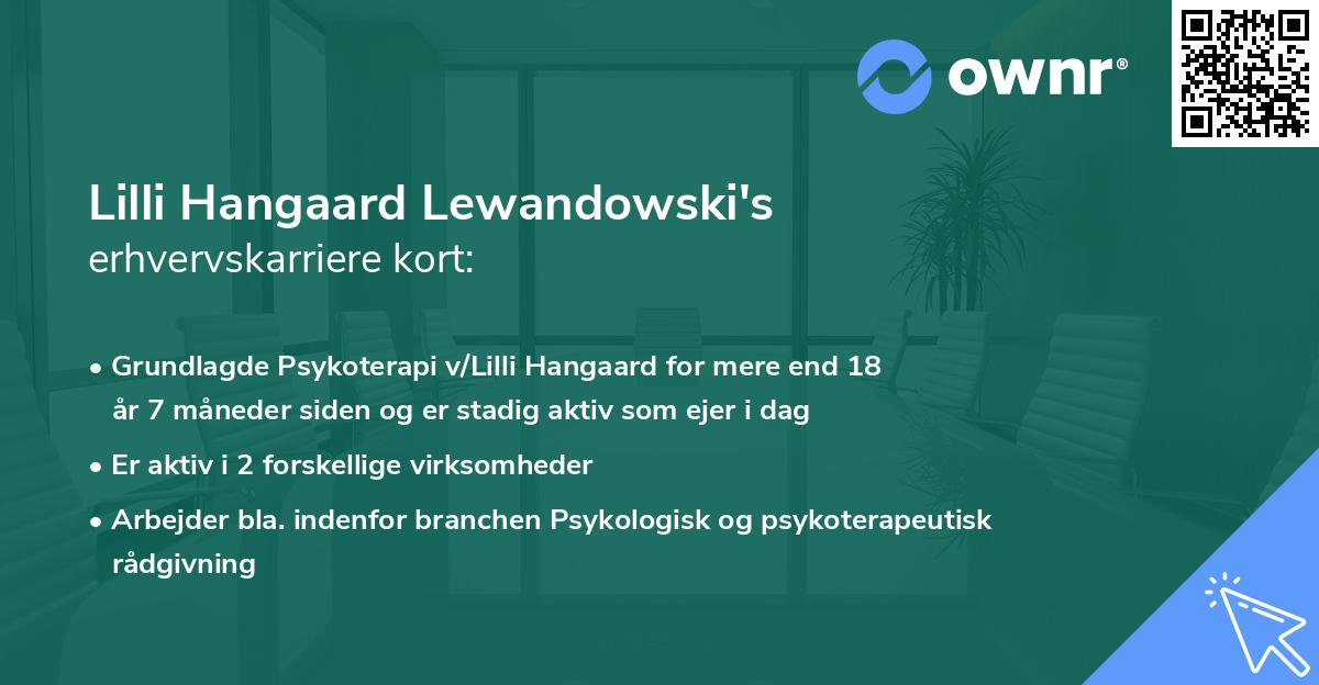 Lilli Hangaard Lewandowski's erhvervskarriere kort