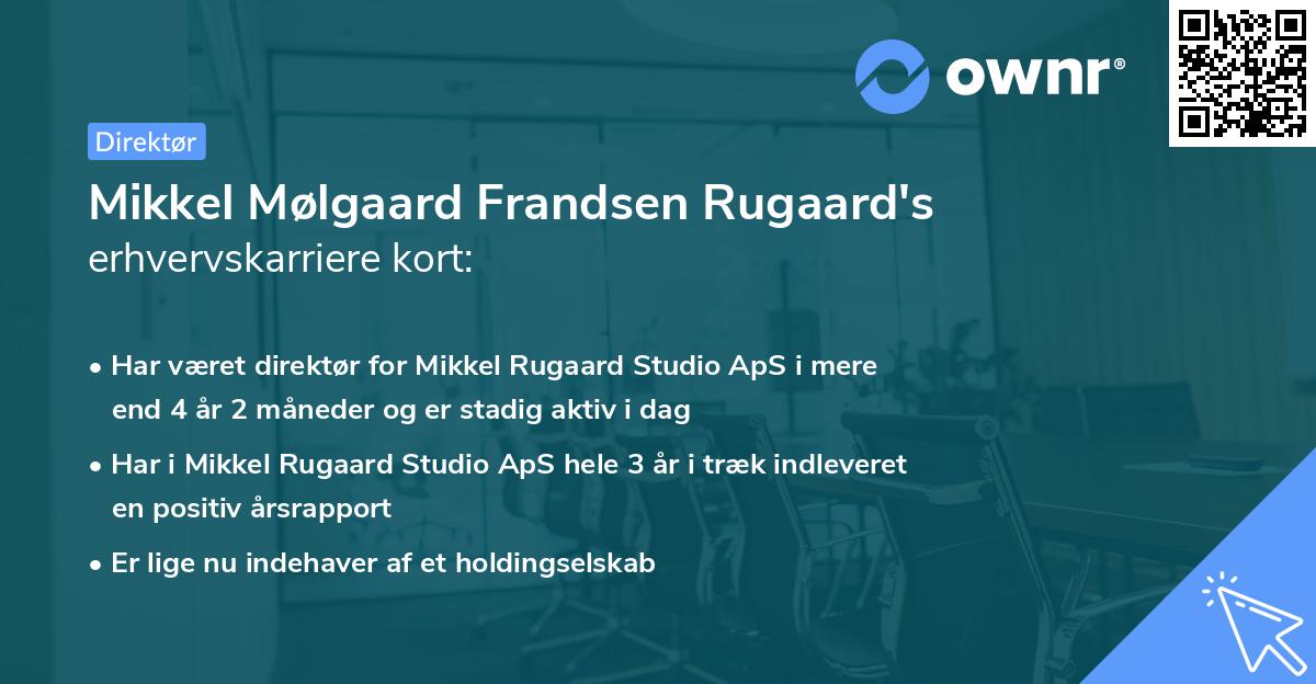 Mikkel Mølgaard Frandsen Rugaard's erhvervskarriere kort