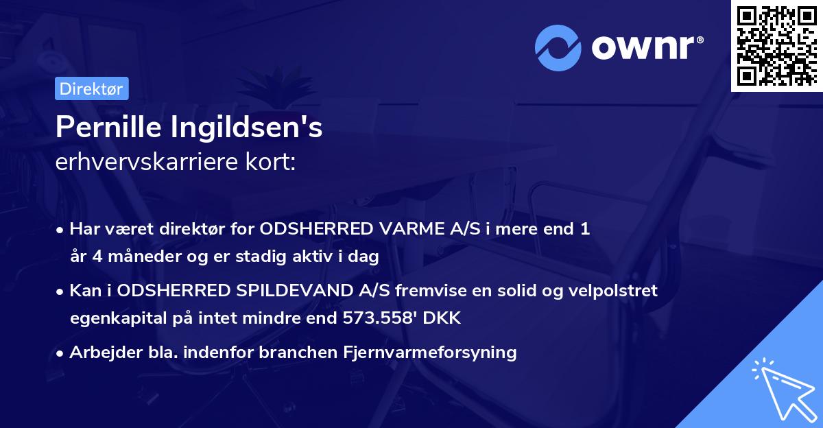 Pernille Ingildsen's erhvervskarriere kort