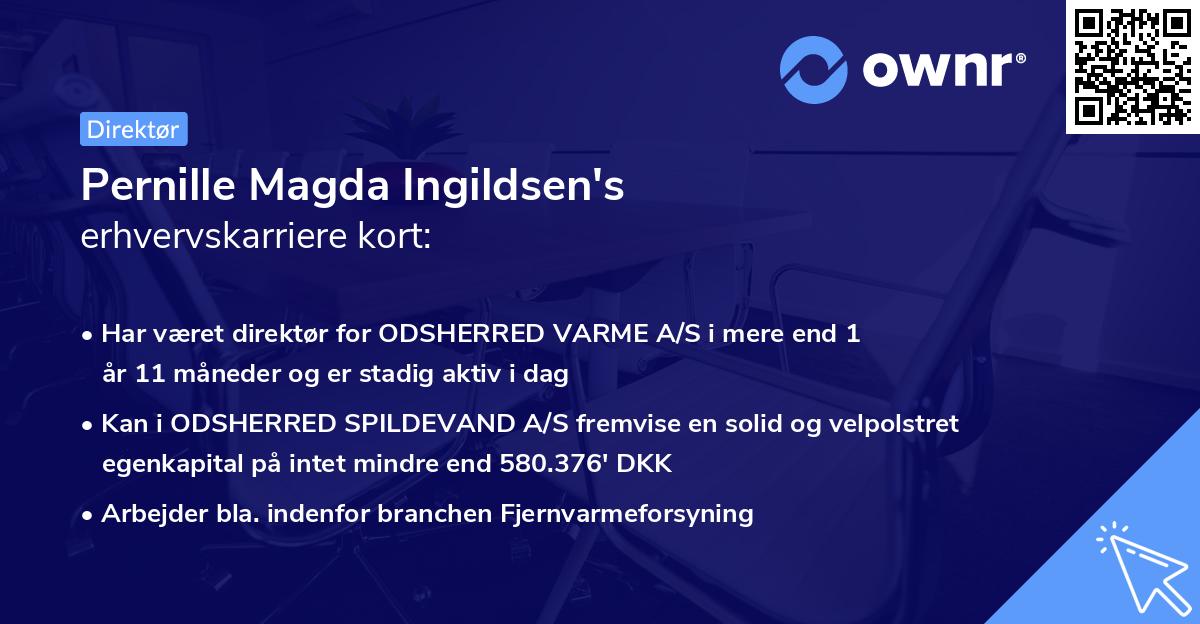 Pernille Magda Ingildsen's erhvervskarriere kort