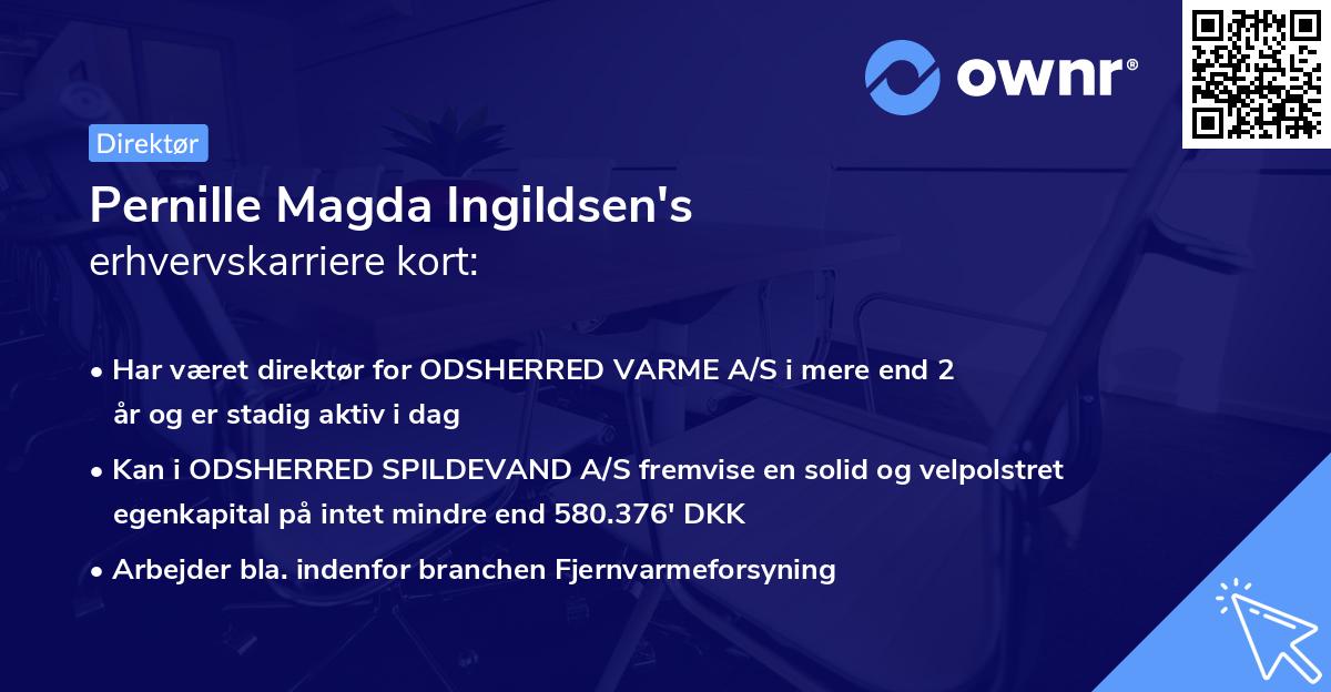 Pernille Magda Ingildsen's erhvervskarriere kort